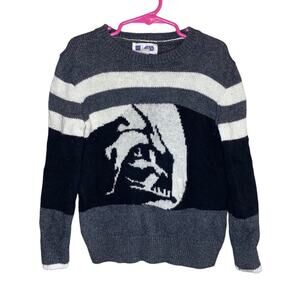 GAP x Star Wars Darth Vader Sweater Kids XS 4/5 Wool Blend Knit Pullover
